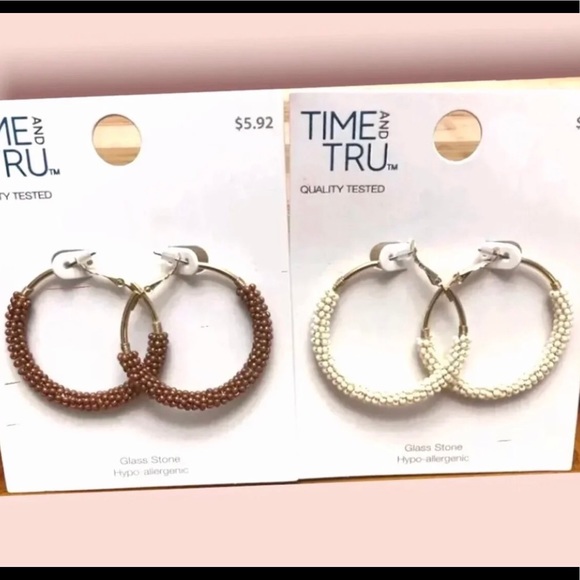 Time and Tru Jewelry Time And Tru Hoop Earrings Hypoallergenic